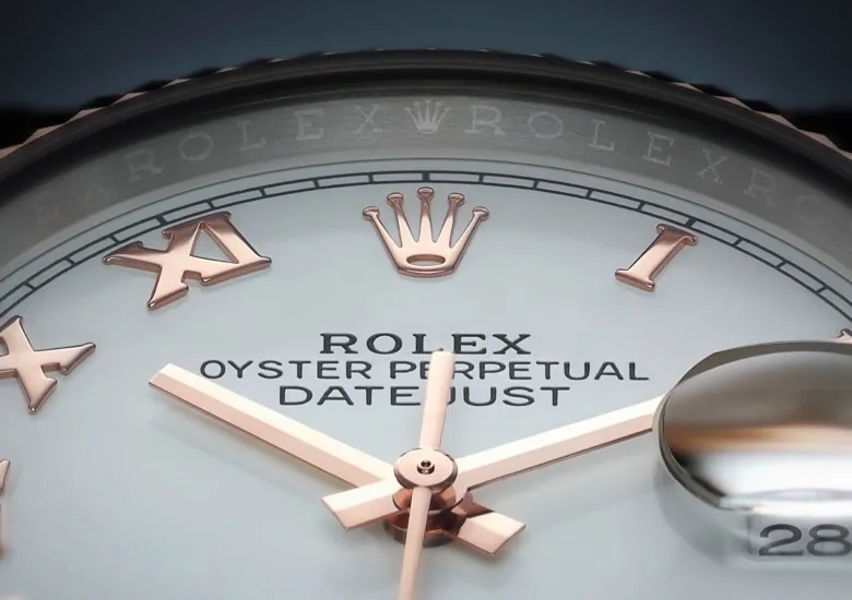 Detaljbild Rolex urtavla